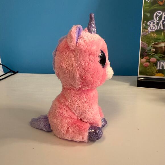 Ty Beanie Boo Magic Pink Unicorn Plush 6” EUC - Picture 2 of 5